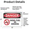 Signmission Diesel Fuel No Smoking with Graphic Danger Sign, Vinyl Decal, 5in W x 3.5in L, 2PK OS-2PACK-DS-D-35-L-19325 - alternate 3